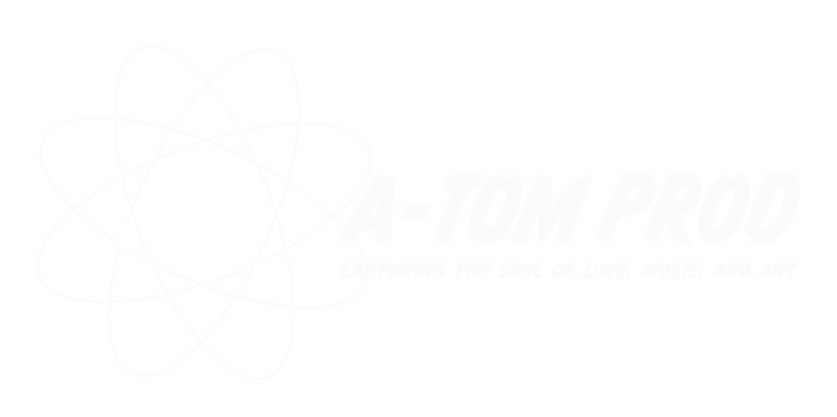 logo A-tom Prod, professionnelle vidéo, photo