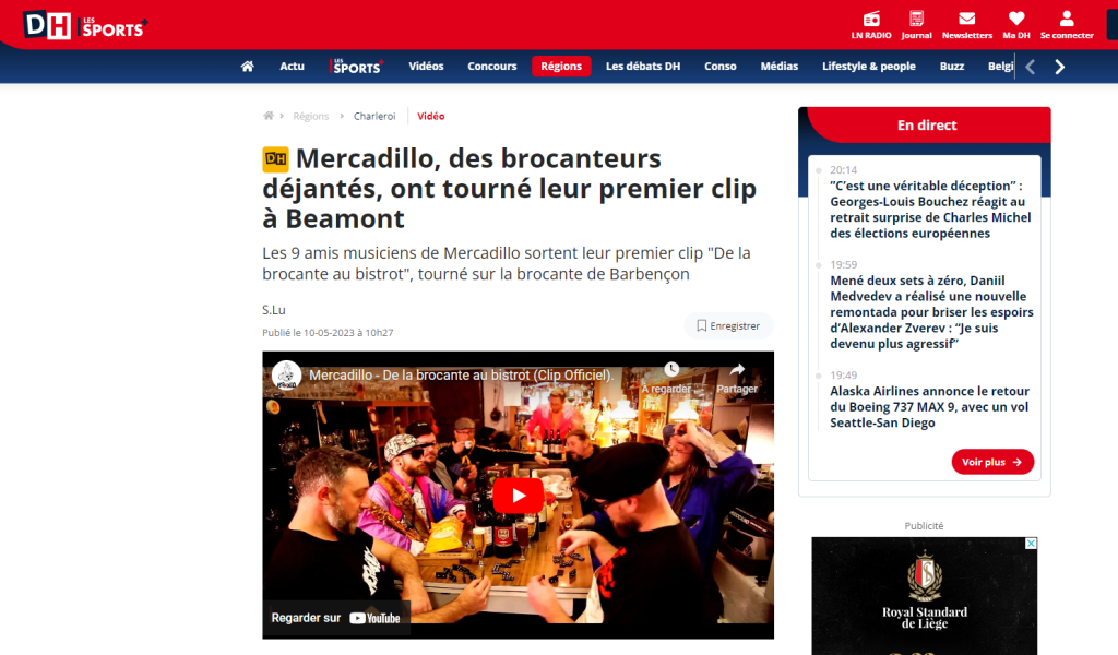 La DH magasin journal Mercadillo 2023 clip photo A-Tom Prod Charleroi Belgique